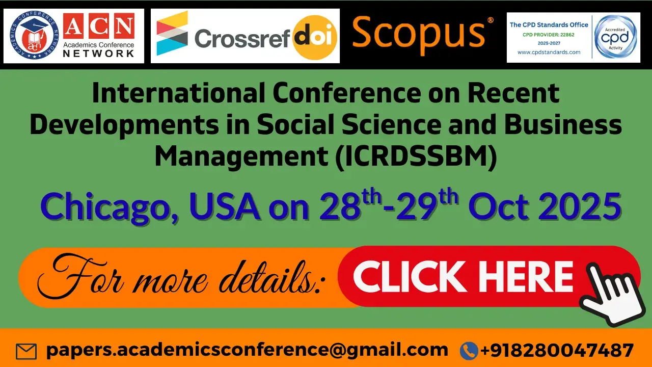 Recent Developments in Social Science and Business Management Conference in USA